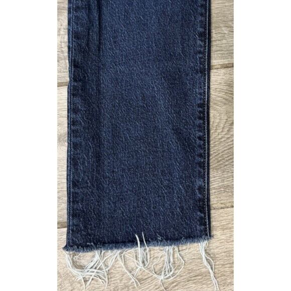 Levi's 501 S Jeans 27X26 Skinny Dark Wash Blue Distressed Denim 5 Pocket Casual - Picture 4 of 7